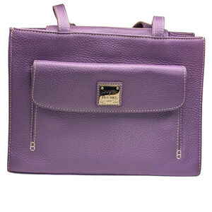 Dooney & Bourke purple shoulder leather bag purse aubergine medium bag